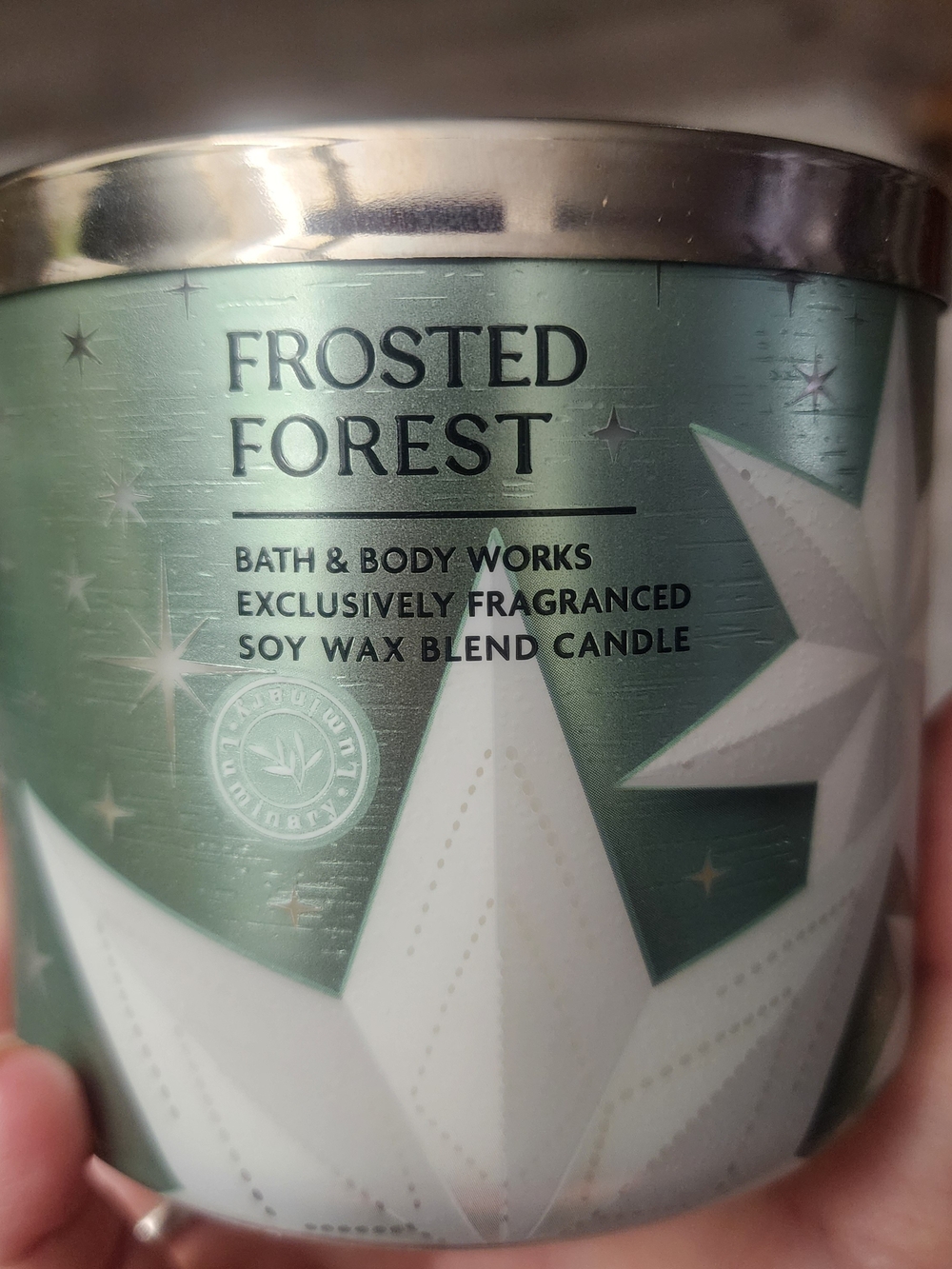 Bath & Body Works Frosted Forest Scented Candle - Green **NEW**